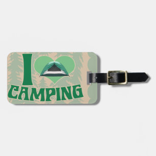Etiqueta De Bagagem I Heart Camping Fay Tent Cartoon Art