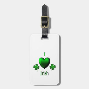 Etiqueta De Bagagem I Heart Irish Earrings