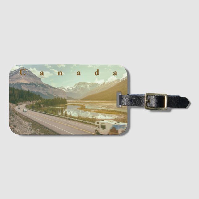 Etiqueta De Bagagem Icefield Parkway Road Canada (Frente Horizontal)