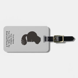 Etiqueta De Bagagem Ícone do castor, roedor noturno