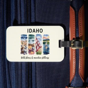 Etiqueta De Bagagem Idaho - Shores Selvagens e Estilidade nas Montanha