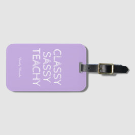 Etiqueta De Bagagem Ideia de Presente Personalizado Roxo para Professo