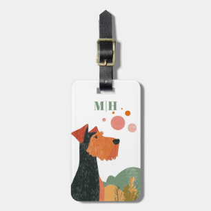 Etiqueta De Bagagem Identificador de Bagagem de Cachorro Airedale Terr