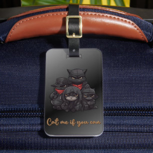 Etiqueta De Bagagem Identificador de Bagagem de Gato Gangster   Me Peg