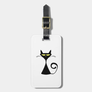 Etiqueta De Bagagem Identificador de Bagagem Gato Preto Místico Hallow