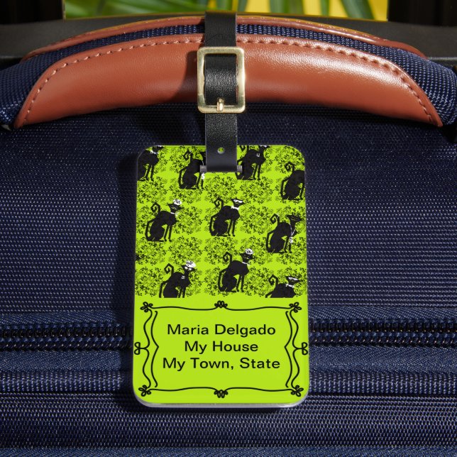 Etiqueta De Bagagem Identificador de Bagagem Gatos Profissionais (Frente Insitu 2)