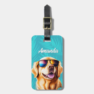 Etiqueta De Bagagem Identificador de Bagagem Golden Retriever