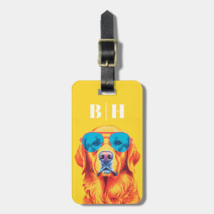 Etiqueta De Bagagem Identificador de Bagagem Golden Retriever