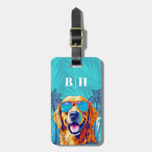 Etiqueta De Bagagem Identificador de Bagagem Golden Retriever