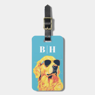 Etiqueta De Bagagem Identificador de Bagagem Golden Retriever