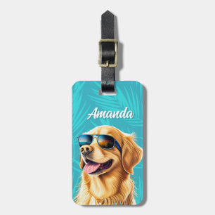 Etiqueta De Bagagem Identificador de Bagagem Golden Retriever