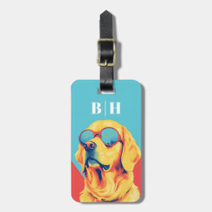 Etiqueta De Bagagem Identificador de Bagagem Golden Retriever