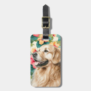 Etiqueta De Bagagem Identificador de Bagagem Golden Retriever