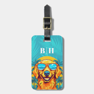 Etiqueta De Bagagem Identificador de Bagagem Golden Retriever