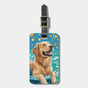 Etiqueta De Bagagem Identificador de Bagagem Golden Retriever
