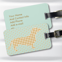 Etiqueta De Bagagem Identificador de Bagagem Personalizado para Dachsh