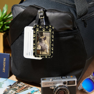 Etiqueta De Bagagem Identificador de Bagagem Personalizado Preto e Dou