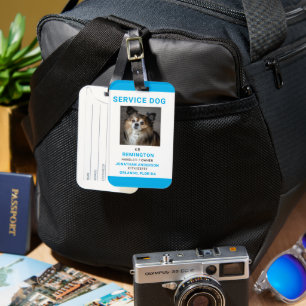 Etiqueta De Bagagem Identifique facilmente seu cachorro como um trabal