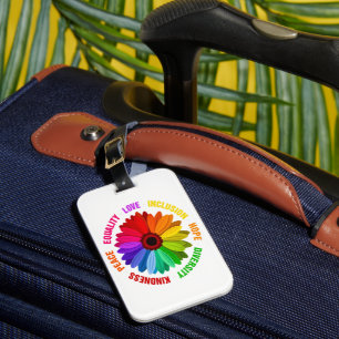 Etiqueta De Bagagem Igualdade Amor Inclusão Esperança Diversidade Bond