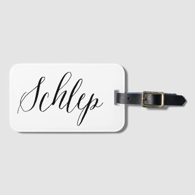 Etiqueta de Bagagem Iídica Schlep (Frente Horizontal)