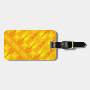 Etiqueta De Bagagem Ikat Amarelo Também