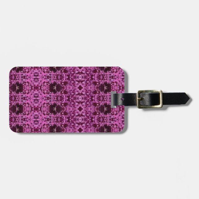 Etiqueta De Bagagem Ikat Cabbage Mais Escuro 7 (Frente Horizontal)