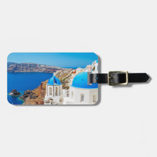Etiqueta De Bagagem Ilha de Santorini - Caldera, piscina