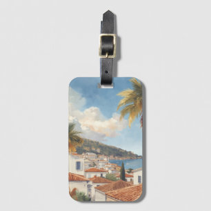 Etiqueta De Bagagem Ilhas Baleares Viagem Francesa Vintage