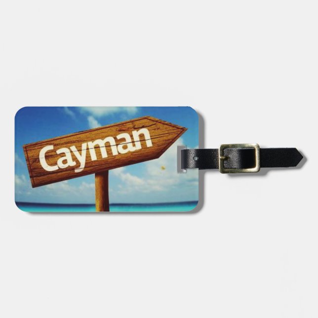 Etiqueta De Bagagem Ilhas Cayman (Frente Horizontal)