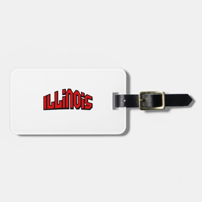 Etiqueta De Bagagem Illinois (Frente Horizontal)