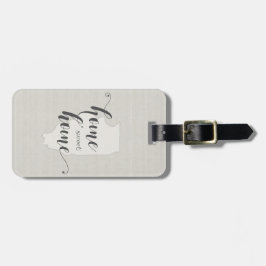 Etiqueta De Bagagem Illinois - Home Sweet Home Burlap look