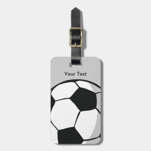 Etiqueta De Bagagem Ilustração de Bola de Futebol