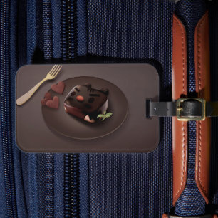 Etiqueta De Bagagem Ilustração de Chocolate Brownie