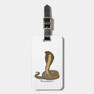 Etiqueta De Bagagem Ilustração de cobra da cobra castanha