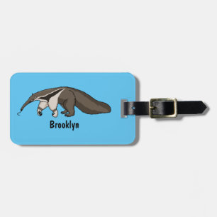 Etiqueta De Bagagem Ilustração de desenho animado alegre de uma acompa