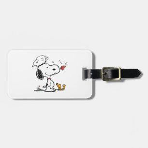Etiqueta De Bagagem Ilustração de desenho animado de astronauta Beagle