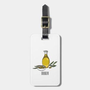 Etiqueta De Bagagem Ilustração de desenho animado de azeite