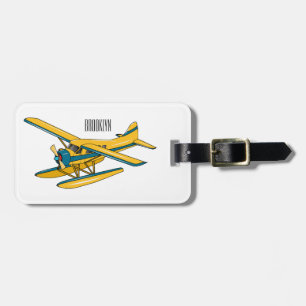 Etiqueta De Bagagem Ilustração de desenho animado de Seaplane