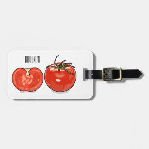 Etiqueta De Bagagem Ilustração de desenho animado de tomate