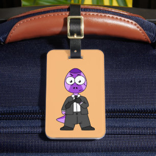 Etiqueta De Bagagem Ilustração De Um Transportador De Paquicefalossaur