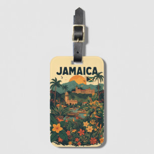 Etiqueta De Bagagem Ilustração de Viagem Jamaica Estilo Vintage