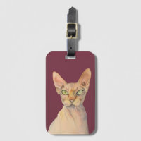 Ilustração elegante da aguarela do gato de Sphynx