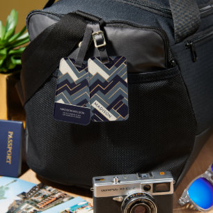 Etiqueta De Bagagem Ilustração geométrica do Ouro