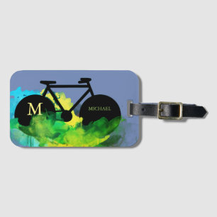 Etiqueta De Bagagem ilustração gráfica de arte urbana de bicicletas