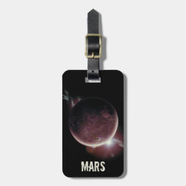 Etiqueta De Bagagem Imagem espacial 3d do planeta vermelho Mars