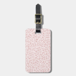 Etiqueta De Bagagem Impressão Animal Leopard Glitter Dourada Elegante