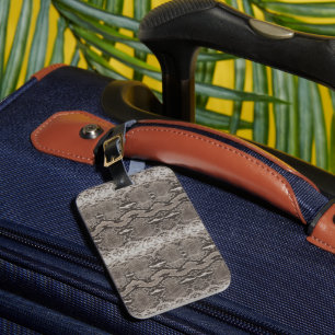 Etiqueta De Bagagem Impressão Python Snakeskin