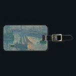 Etiqueta De Bagagem Impressionante Marinho Monet Sunrise<br><div class="desc">A pintura de Claude Monet Sunrise (Marine) é uma famosa pintura do impressionista francês Claude Monet pintada em 1872. Sunrise (Marine) foi pintada no ar da pleina,  ou "ao ar livre",  e mostra seus traços informais e espontâneos.</div>