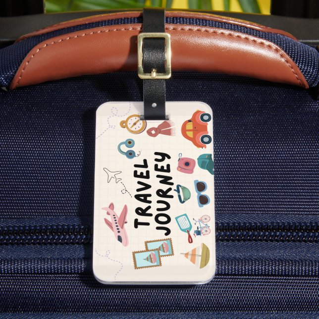Etiqueta De Bagagem Incrível Viagem de Verão Viba a bagagem (Frente Insitu 2)