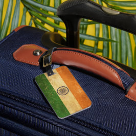 Etiqueta De Bagagem Indian Flag Vintage Grunge